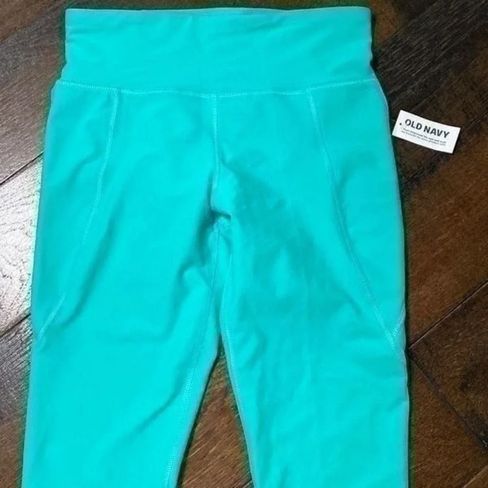 NWT girls XL turquoise leggings‎ old navy active kids
